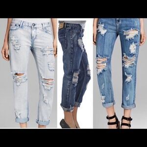One Teaspoon/ Awesome Baggies Low waist, Medium rise, Distressed Jeans/ Sz 26